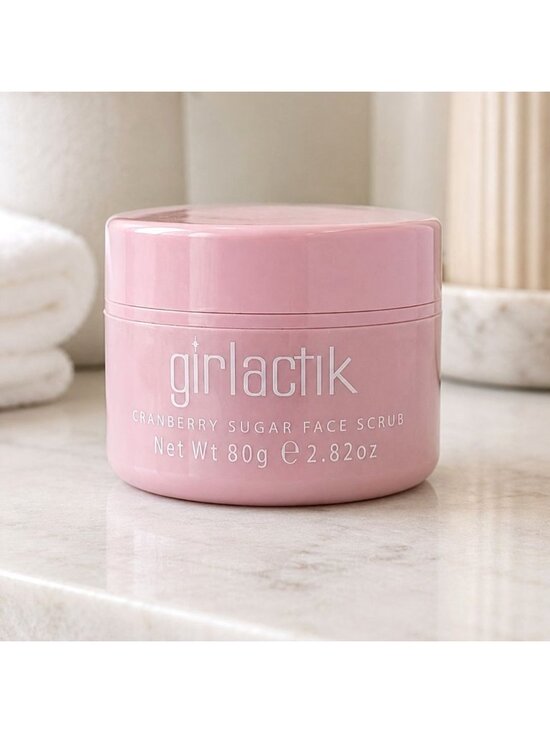 Girlactik Other - Girlactik Cranberry Sugar Face Scrub 80g Exfoliating & Hydrating Skincare Pink J